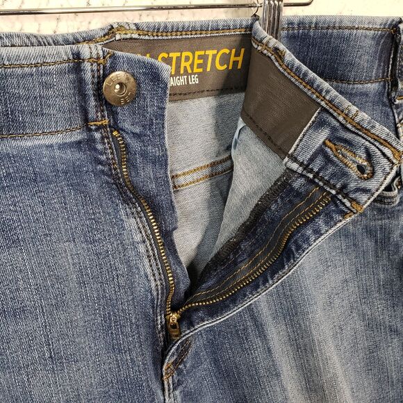 Lee Extreme Motion MVP Jeans Mens 40x28.5 Straight Fit Tapered Leg Elastic Work - Picture 5 of 11